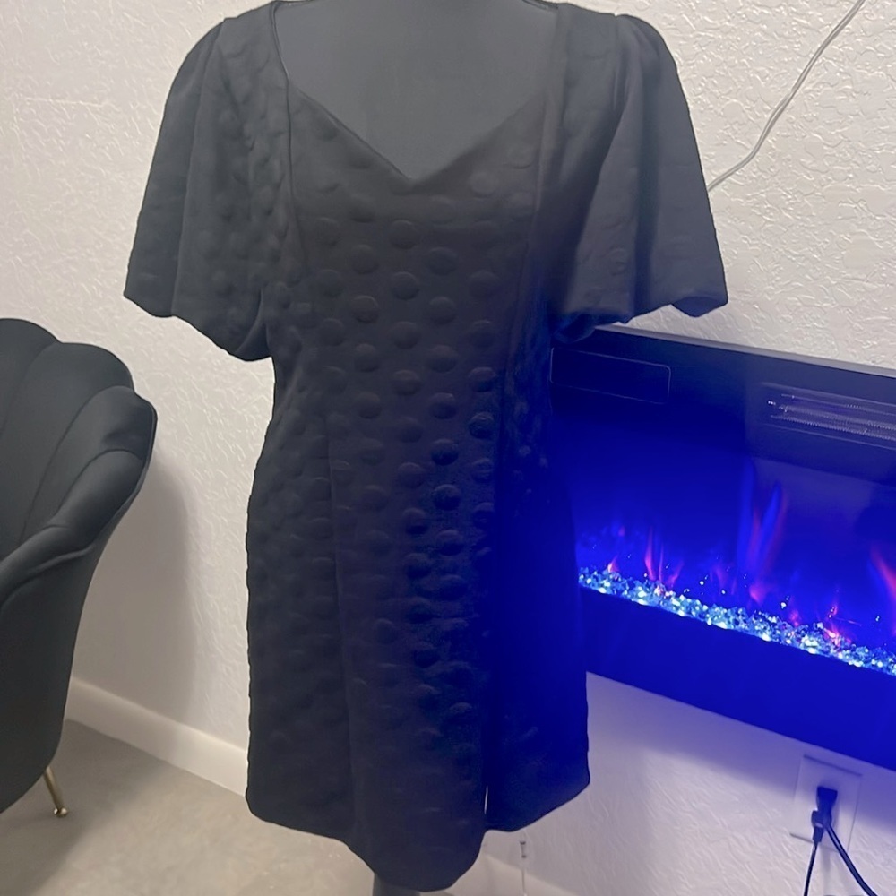 Betsey Johnson Dress Women XL Mini Puff Sleeves.